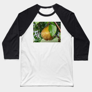 Pear & Raindrops Autumn Fruit Tree Photograph, Beautiful Nature Fall Art Baseball T-Shirt